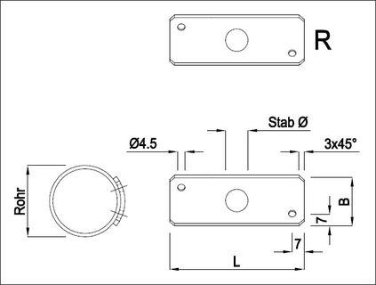 Auflagebleche S235JR mit Zentrumsloch