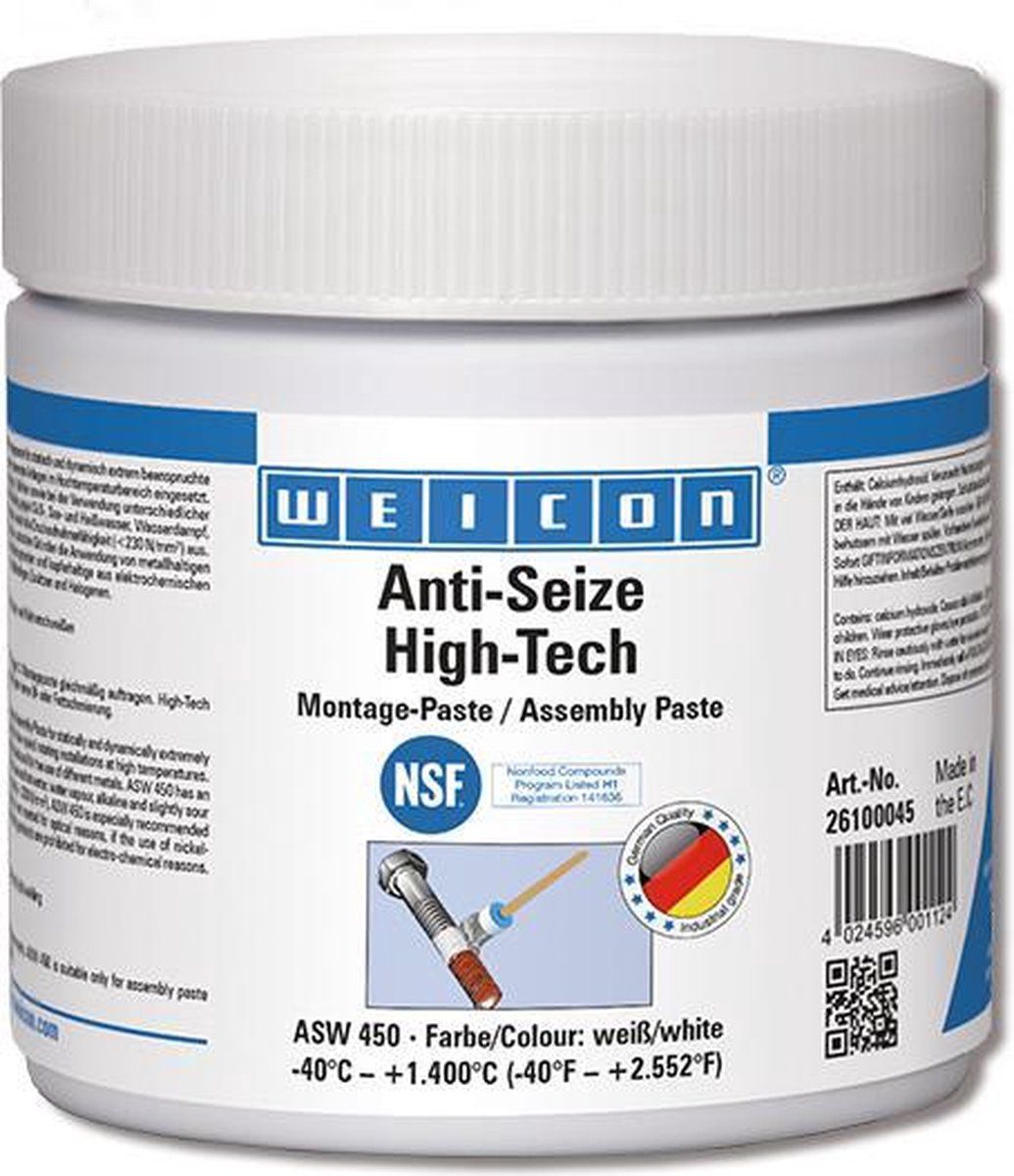 WEICON Anti-Seize Schmierstoff High-Tech, weiss, Dose à 450g - Schmieren