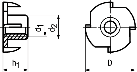 Einschlagmuttern Stahl BN225 M6 - Bossard Schrauben