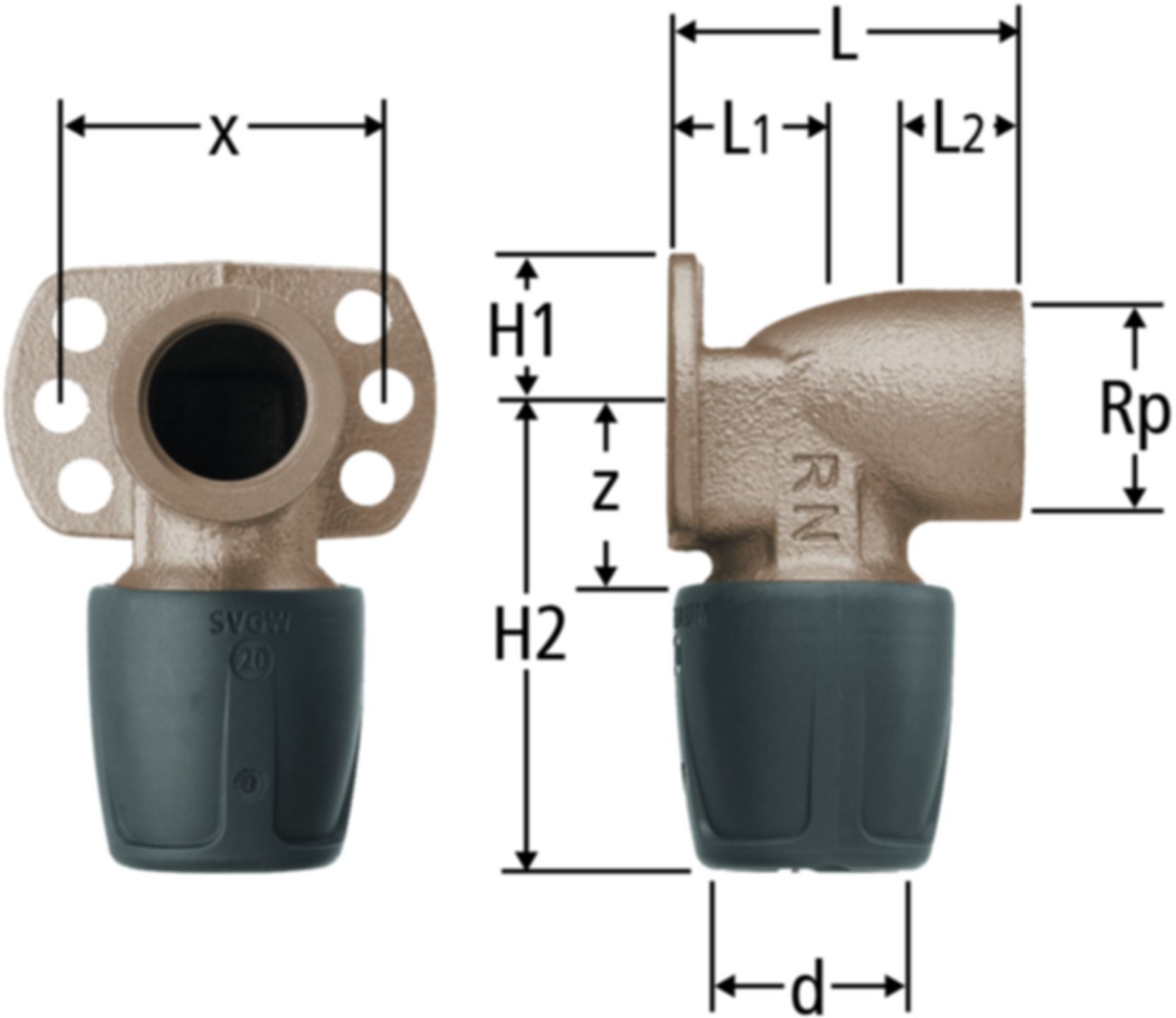 Armaturenanschlüsse NUSSBAUM Optiflex-Profix