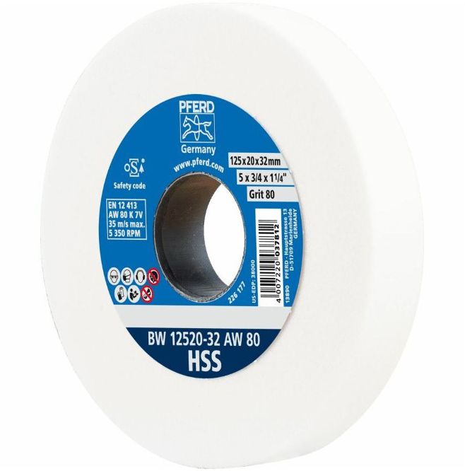 Schleifbockscheibe Edelkorund Weiss