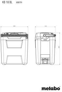 Akku-Kühlbox KB 18 BL 18V, mit Warmhaltefunktion, solo - Metabo Elektrowerkzeuge