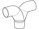 Hosenabzweig 2 x 90° 110/ 90mm 310.481.14.1 - Geberit-PE-Silent-Formstücke