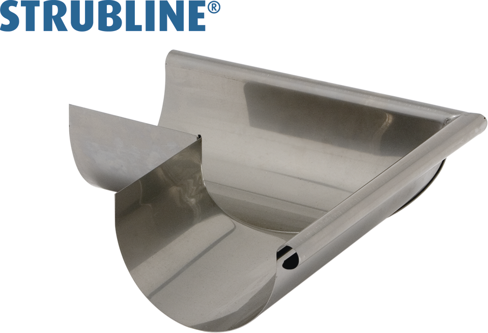 Rinnenwinkel äussere 330 mm 140 gefalzt/gelötet "Strubline" - Cr-Ni Spenglereihalbfabrikate
