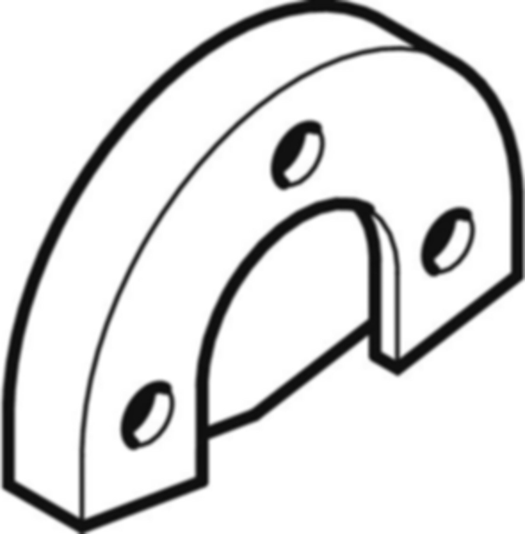 Schalldämmunterlage 601.806.00.1 zu Mepla Anschlusswinkel 90° - Geberit-Push Fit-Formstücke