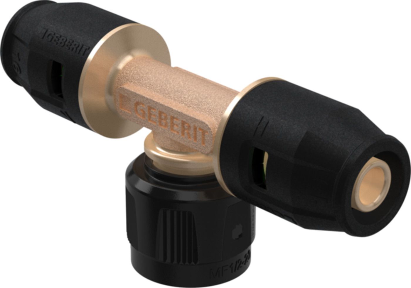 T-Stück 16mm-1/2"-16mm 650.504.00.1 mit MasterFix - Geberit-Push Fit-Formstücke