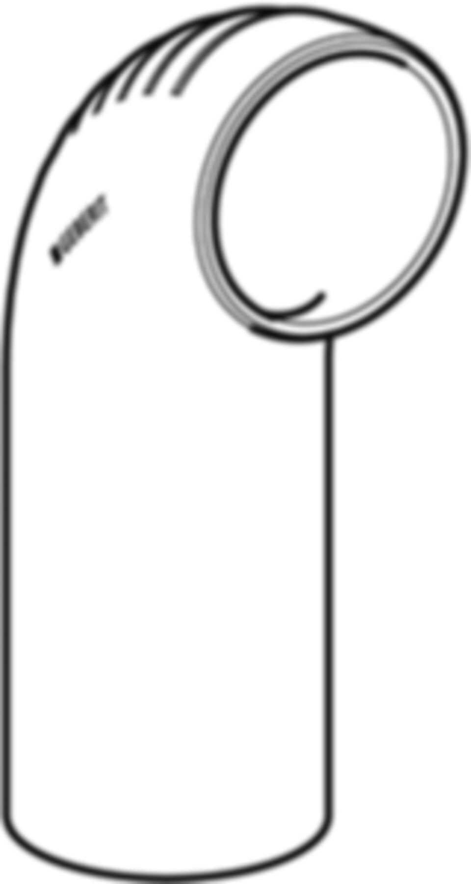 Bogen 90° 63mm 306.008.14.1 mit langem Schenkel - Geberit-PE-Silent-Formstücke