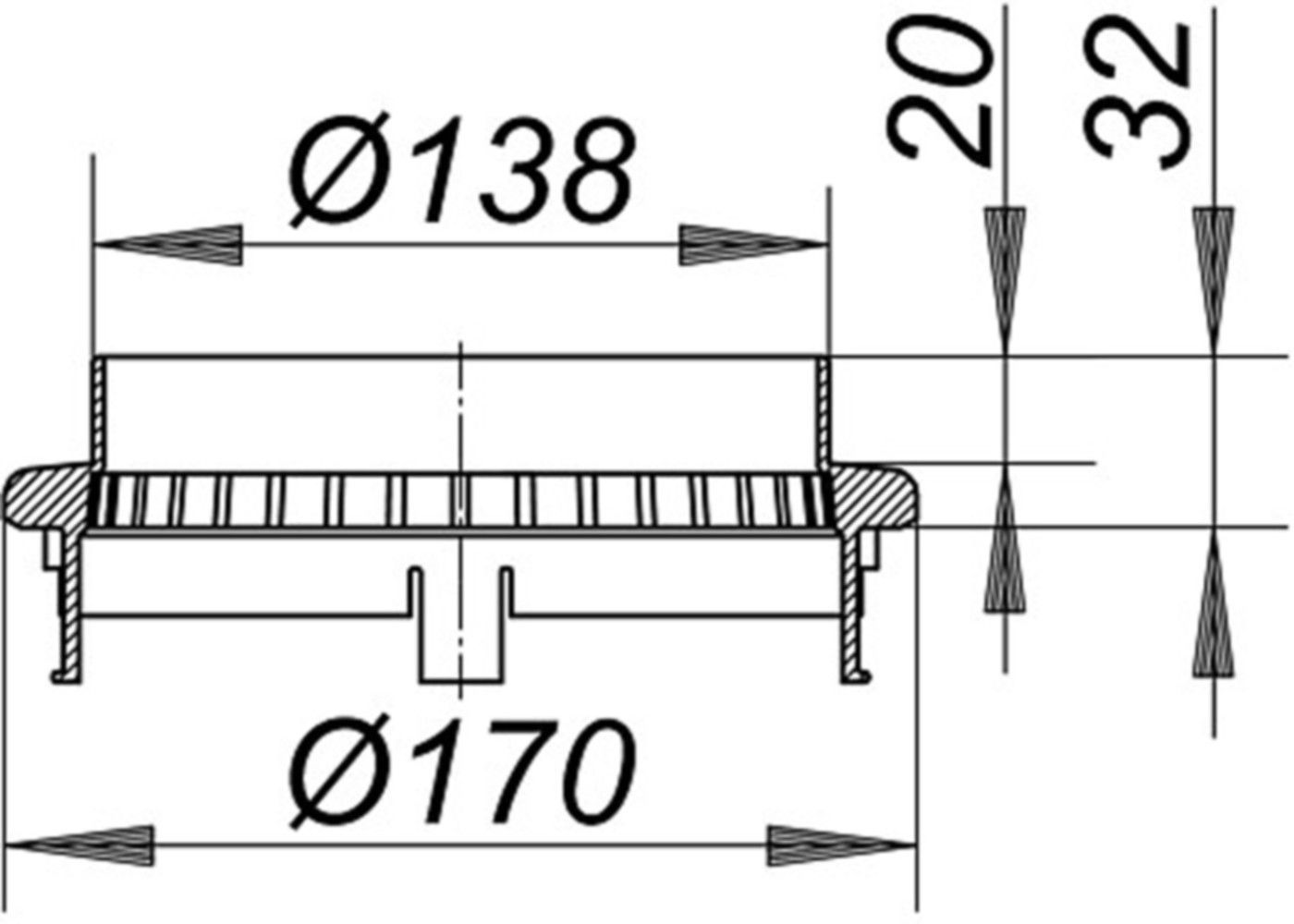 Kiesfang S 15 10-590121 zu Aufstockelement 630 - SCHACO Entwässerungstechnik