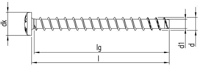 MULTI-MONTI Betonschrauben, MMS-PLUS-P PanHead T20, blau verz., Ø 5.0 x 50mm - Beton- und Maurerschrauben