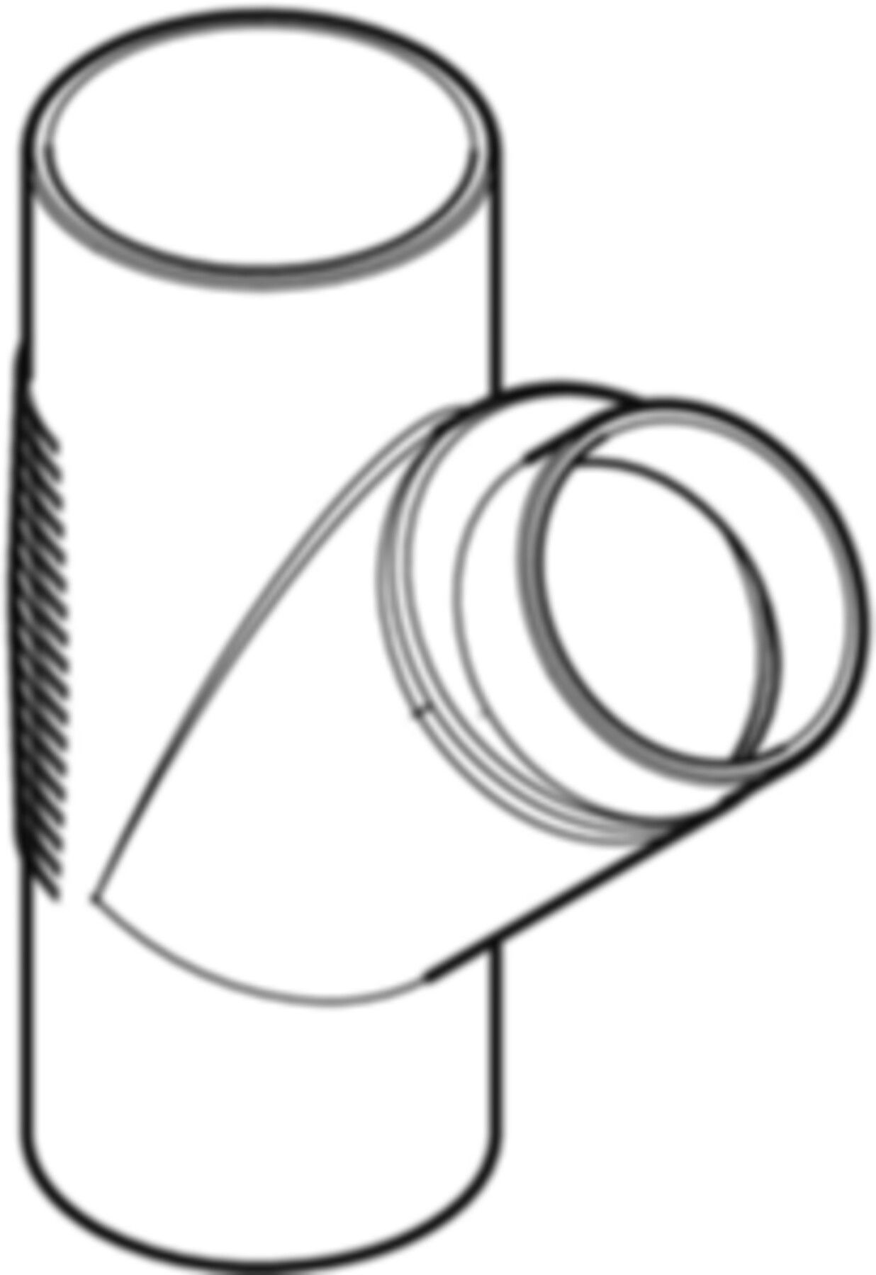Abzweig 45° d 110/ 56mm 310.054.14.1 - Geberit-PE-Silent-Formstücke