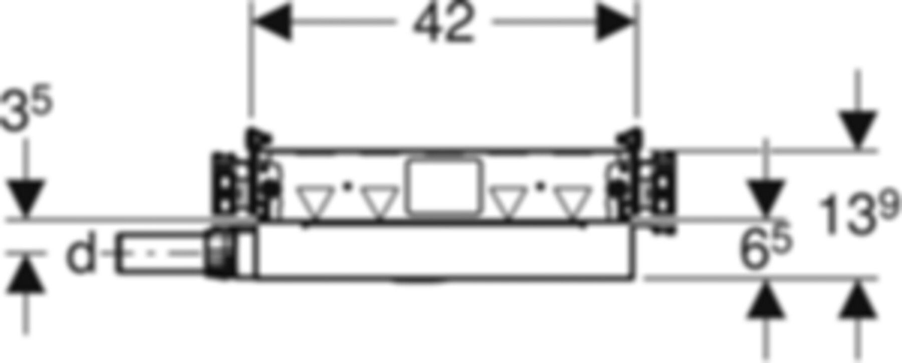 Duschelement mit Wandablauf 461.736.00.1 d 40mm, niedrige Bauhöhe - Geberit-GIS