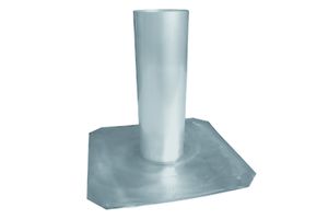 Dunstrohr-Flachdacheinfassung CrNi 78 mm Stutzenlänge 400 mm, zu Geb.NW 63 mm - Flachdacheinläufe/ Einfassungen