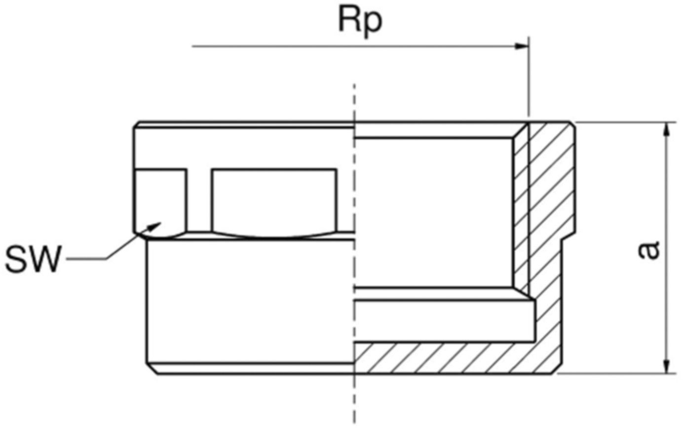 Kappe mit IG zu Verteilern 1" 3266 768 301 006 (760 857 075) - GF Instaflex-Klemmprogramm