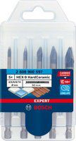 Expert Hard-Ceramic HEX-9 Bohrer-Set Ø 4, 5, 6, 8, 10mm, L= 90mm 5-tlg. - Bosch Maschinenzubehör