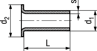 Hohlniete aus Rohr Messing BN572 DIN7340A 1,5x0,25x3 - Bossard Schrauben