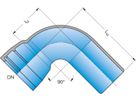 1-Muffe-Bogen MQ 90° DN 200 - Frischhut Steckmuffenformstücke