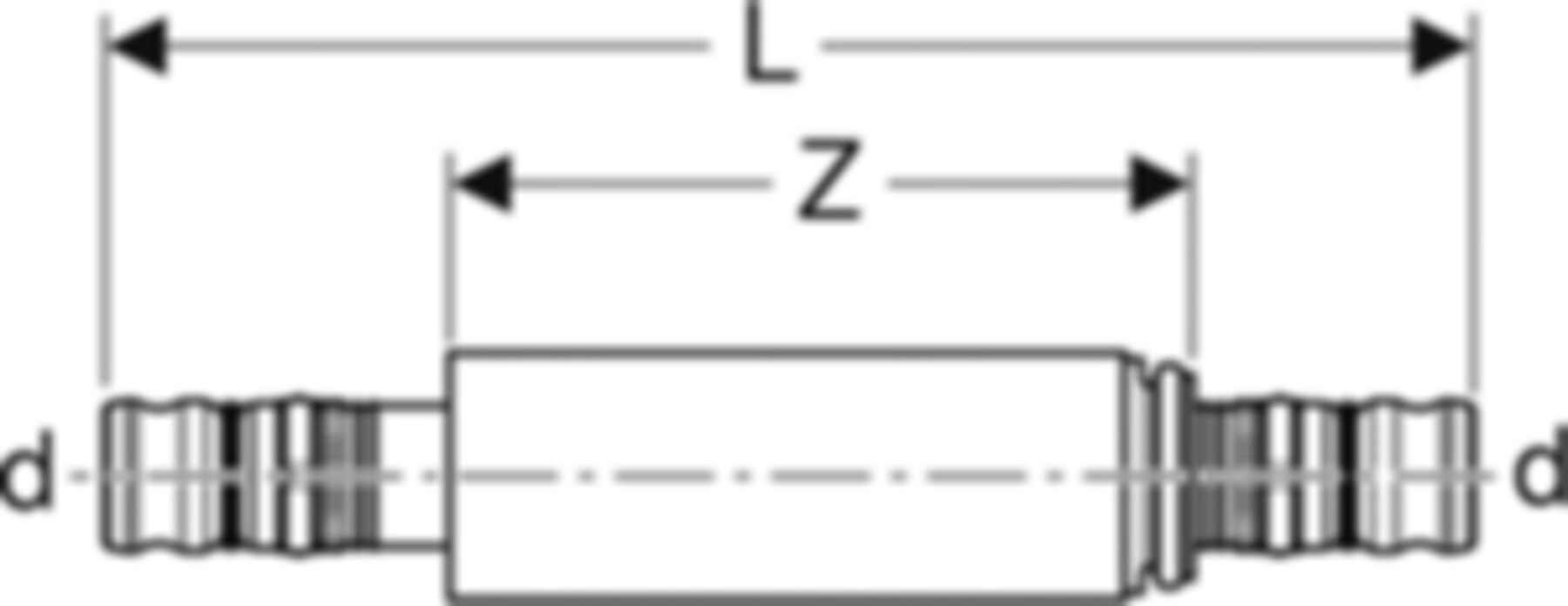 Langkupplung 20mm 602.575.00.5 - Geberit-Mepla-Formstücke