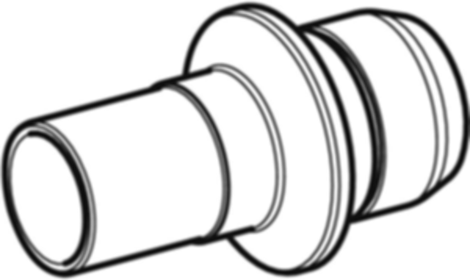 Verteiler-Steckübergang 653.455.00.1 28mm-28mm auf Mapress Steckende - Geberit-Push Fit-Formstücke