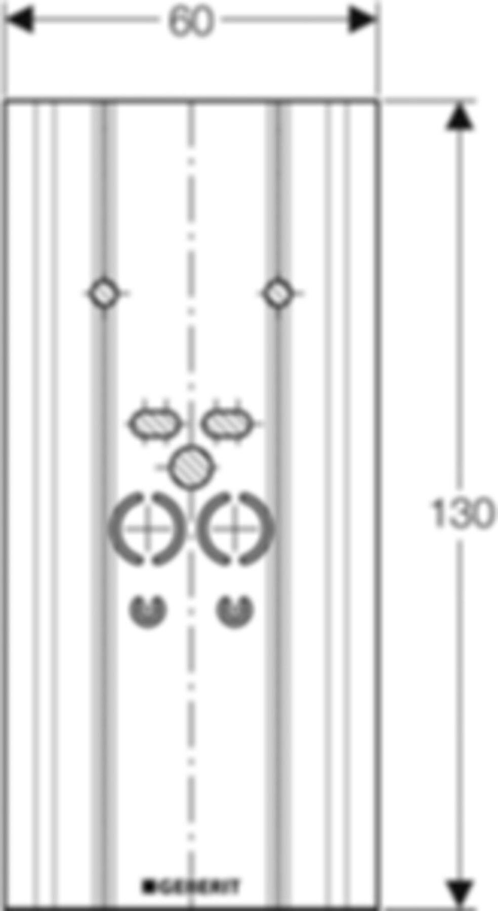 GIS Paneel Waschtisch-Element 461.074.00.1 für Einlocharmatur - Geberit-Duofix