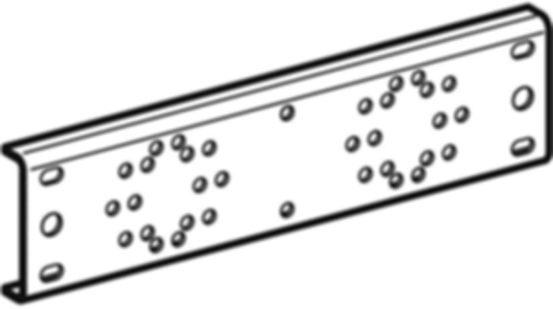 Montageplatte zweifach 601.738.00.1 gerade 100/120mm - Geberit-Push Fit-Formstücke