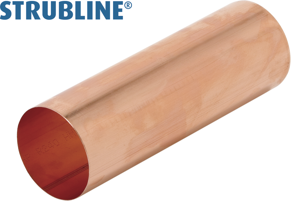 Ablaufrohre gesch.0.60 a 1 M 75 mm 201 "Strubline" - Kupfer Spenglereihalbfabrikate