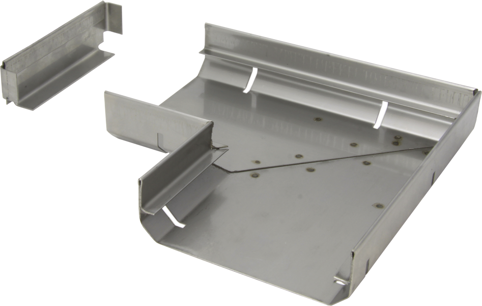 Winkelstück 90° CrNi-Stahl 100/40 mm - Flachdachrinnen und Zubehör