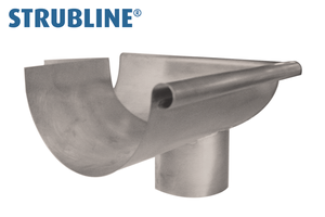 Rinnenwinkel äussere 250/ 75 mm 146 mit Stutzen "Strubline" - Cr-Ni Spenglereihalbfabrikate