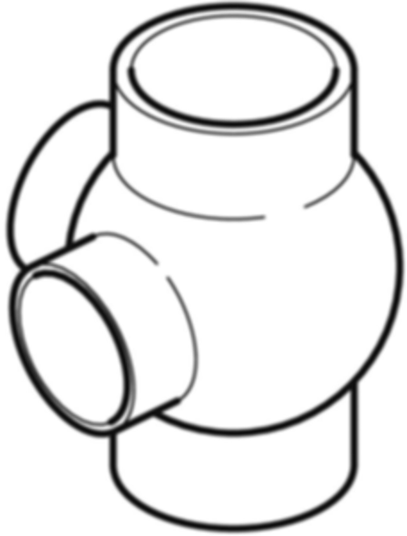 Eckabzweig 90° 367.315.16.1 d 110/ 56mm - Geberit-PE-Formstücke