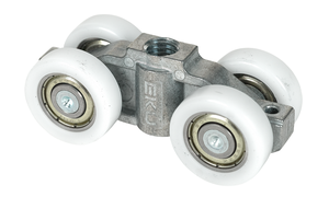 HAWA-PORTA Laufwagen, Porta 100, Kugellager Gehäuse aus Zinkguss, Kunststoffrollen weiss - Schiebetür- und Schiebetorbeschläge