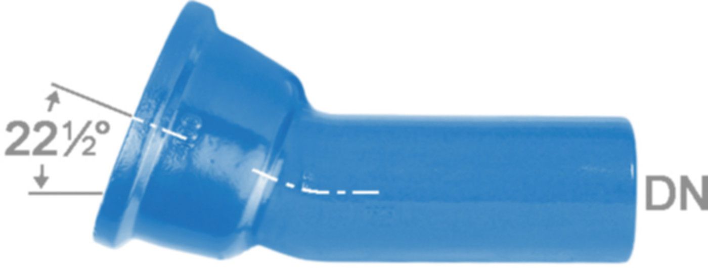 STM-Bogen 1M Fig. 2824 22° DN 250 - Von Roll Steckmuffenformstücke