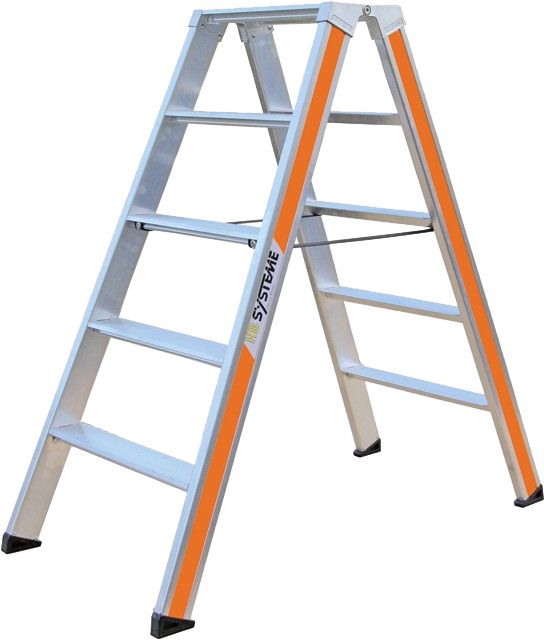 HB Doppelstufenleiter Typ 200, 2x3 Stufen, L=0.75m - Garten