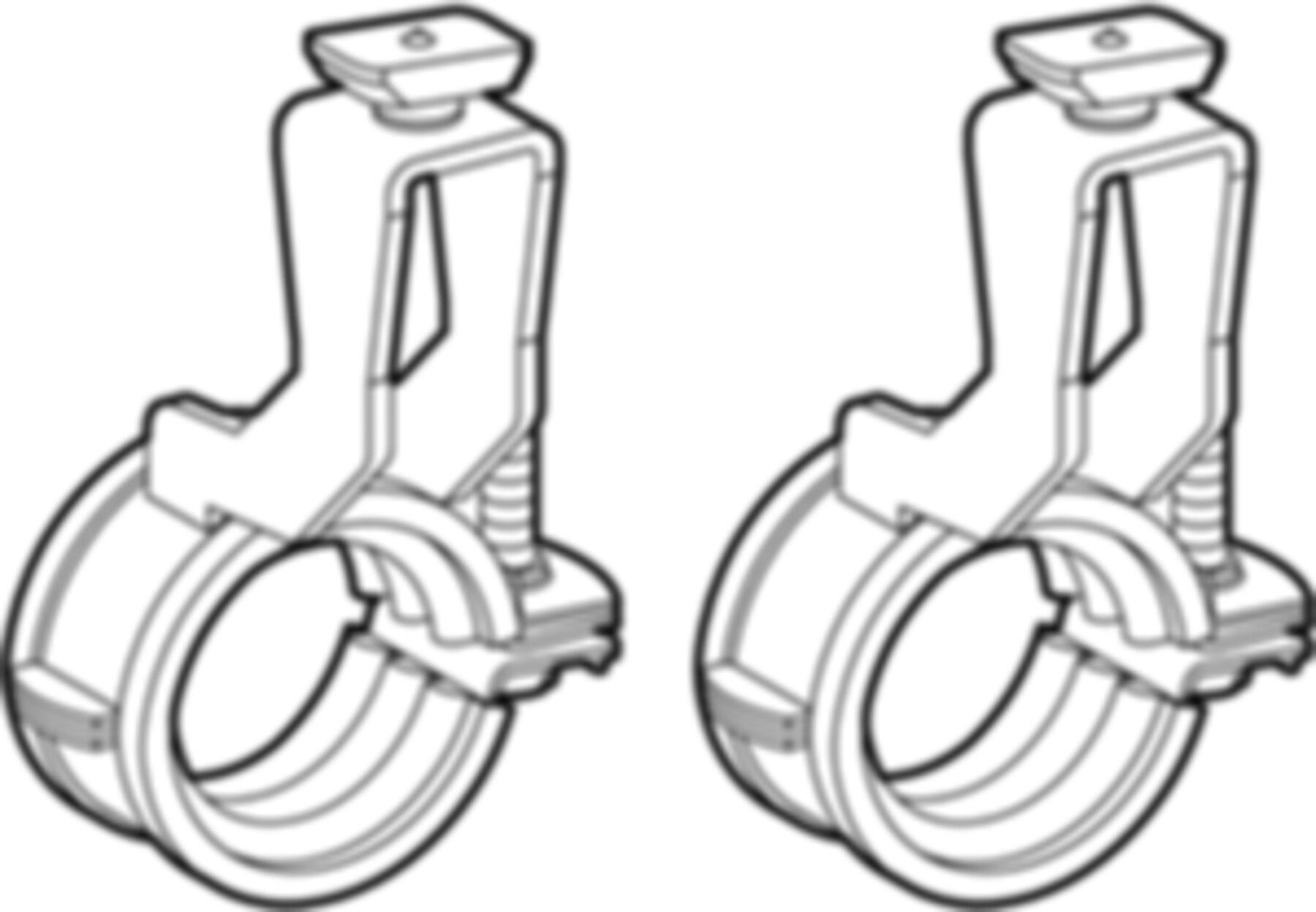 GIS Befestigungs-Set Verteiler gekröpft 25-30mm 653.493.00.1 - Geberit-Push Fit-Formstücke