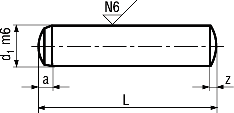 Zyl-Stift St gehärtet+geschl Tol m6 BN857 DIN6325 1x4 - Bossard Schrauben