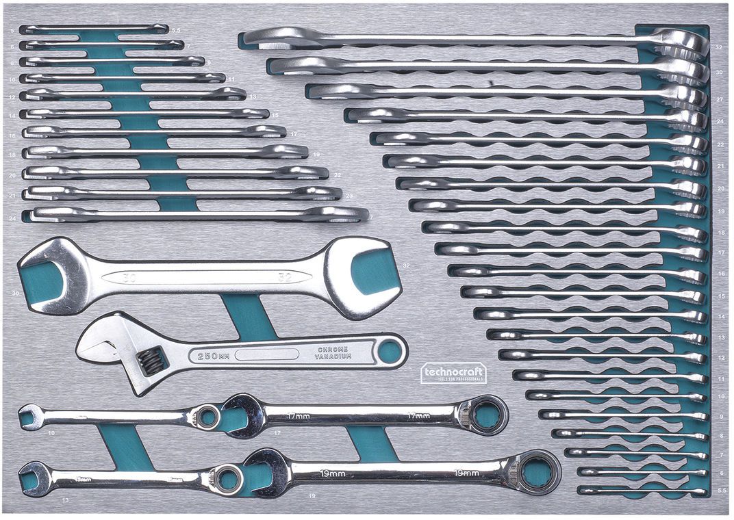 Werkstattwagen SWISS-TEAM-PLUS 743-tlg. 1/4",3/8, 1/2" - Schlüsselwerkzeuge