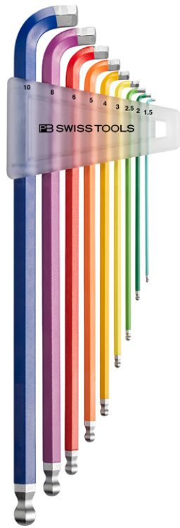 PB Winkelstiftschlüssel-Satz 6kt. PB 2222.LH-10 RB, 90°/100º - Schraubenzieher