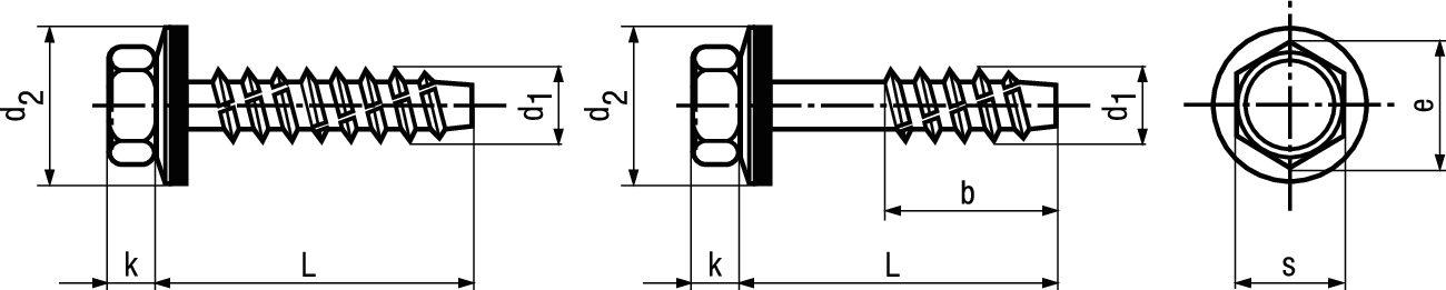 Fassadenschrauben INOX verzinkt BN70 6,3x50 - Fassadenschrauben