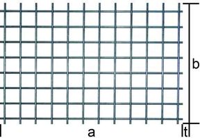 EN 10088-2, Inox 1000/2000/10x10/1.5 mm - Geschweisste Gitter 1.4301
