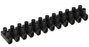 Leistenklemme, schwarz 2.5 - 10 mm², Raster 11 mm, 12-polig - Elektrozubehör