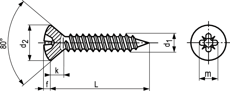 Lsk-Blechschr Pozi+Spitze INOX A4 BN11801 DIN7983C 2,9x19 - Bossard Schrauben