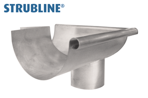 Rinnenwinkel äussere 250/ 75 mm 146 mit Stutzen "Strubline" - Verzinkte Spenglereihalbfabrikate