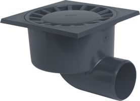 Nicoll 110/250mm dunkelgrau Auslauf horizontal - Bodenabläufe Nicoll