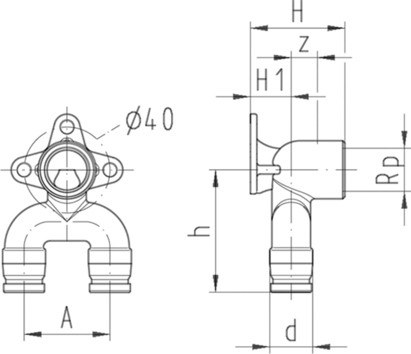 Armaturenanschluss iFit Doppelt H 44 16/20-1/2" 762 102 261 (762 101 261) - GF I-Fit Formstücke + Werkzeuge