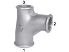 T-Stück red. 131 V 3/4"- 1/2"- 1/2" 770 131 215 - GF verz. Tempergussfittings