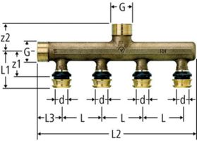 Verteiler 4-fach NUSSBAUM Optiflex-Flowpress