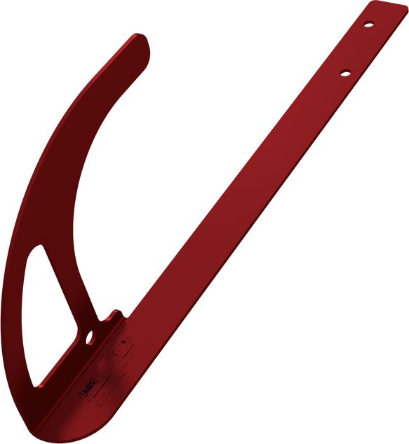 Dachhaken flach, rot DH04-VA-F-R ABS Lock DH04-F - ABS Absturzsicherung