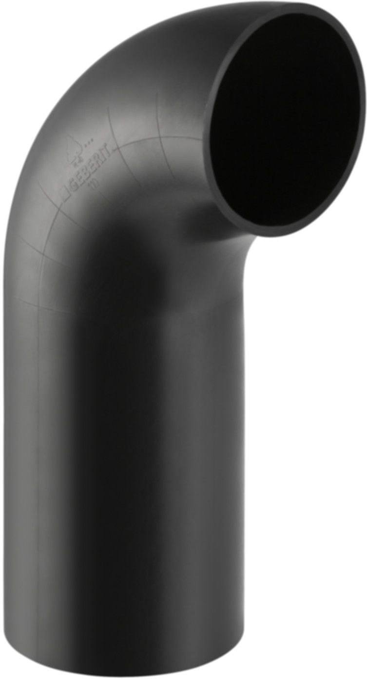 Bogen 90° d 160mm 369.055.16.1 mit grossem Radius - Geberit-PE-Formstücke