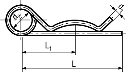 Vorsteckfedern doppelt Stahl vzb BN916 2 - Bossard Schrauben