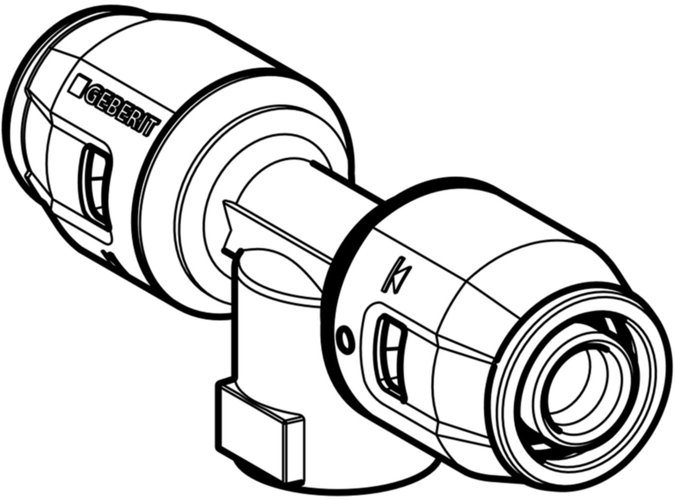 T-Stück m/IG 16mm- 1/2"-16mm 650.361.00.1 - Geberit-Push Fit-Formstücke