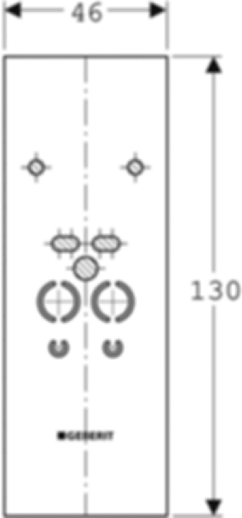 Paneel Waschtisch-Element für Einloch- armatur 111.853.00.1 - Geberit-Duofix