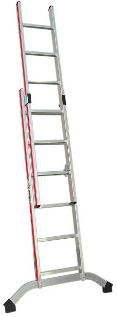 HB Schiebeleiter, 2 tlg Typ 150, 2x8 Sprossen, L=2.45/4.13m - Garten